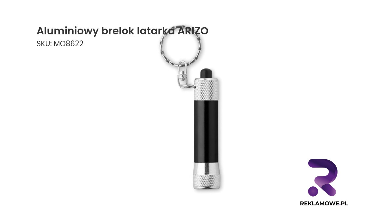 Aluminiowy brelok z latarką ARIZO