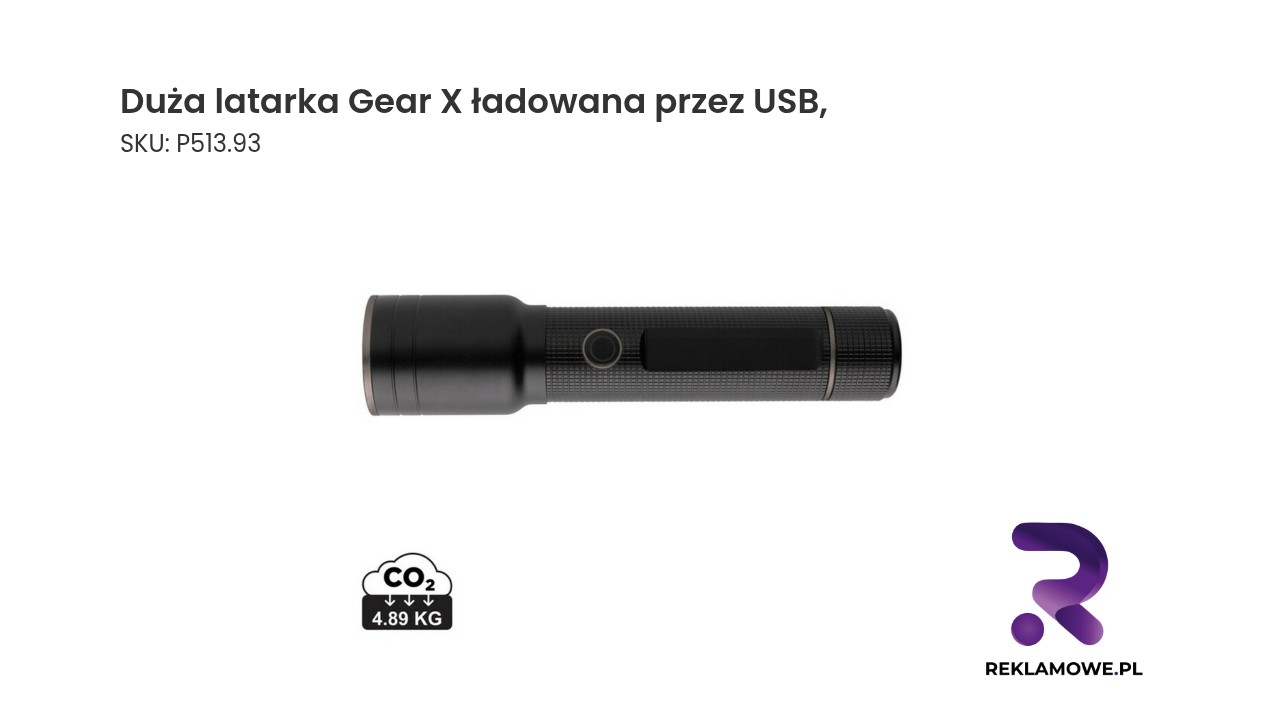 Duza latarka Gear X ladowana przez USB