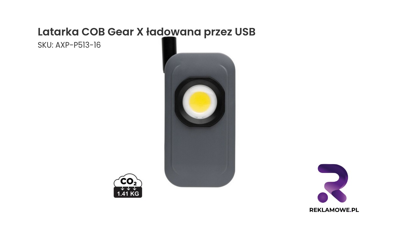 Latarka COB Gear X, ładowana przez USB Latarka COB Gear X ładowana przez USB