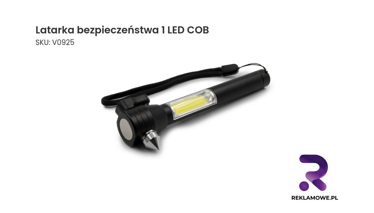 Latarka bezpieczeństwa z 1 diodą LED COB