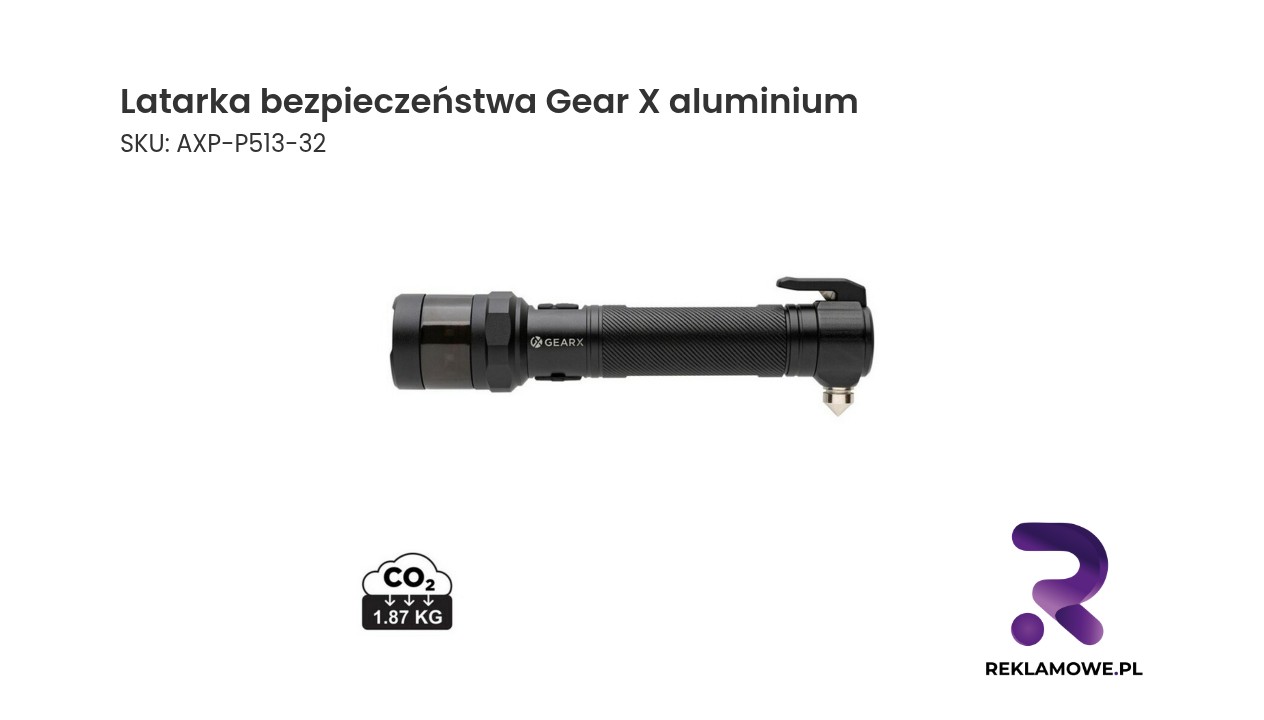latarka bezpieczeństwa Gear X wykonana z aluminium