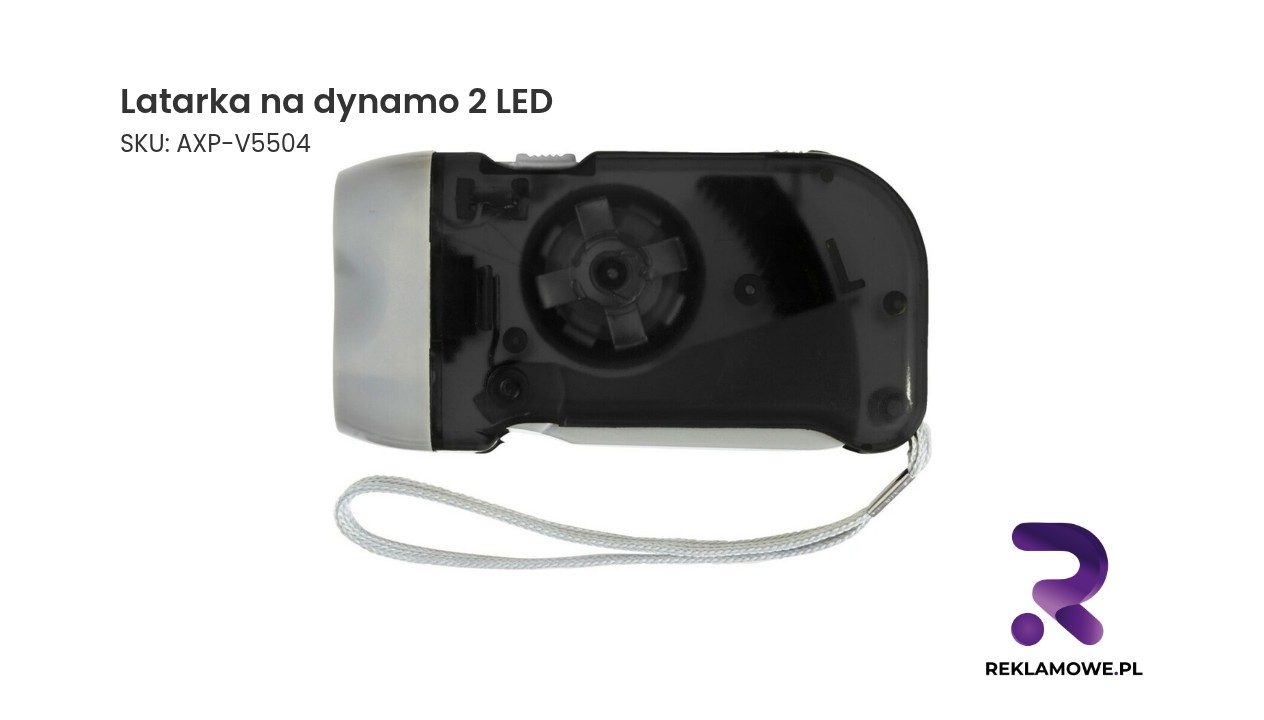 Latarka na dynamo z dwoma diodami LED