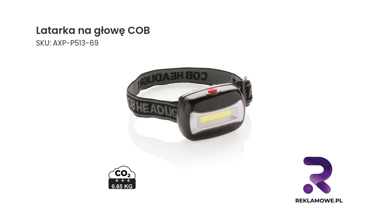 Latarka na głowę COB do użytku w ciemności