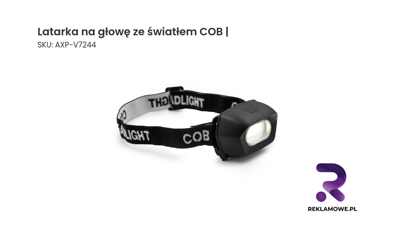 Latarka na głowę z nowoczesnym oświetleniem COB