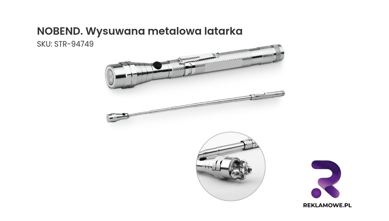 Wysuwana latarka metalowa NOBEND