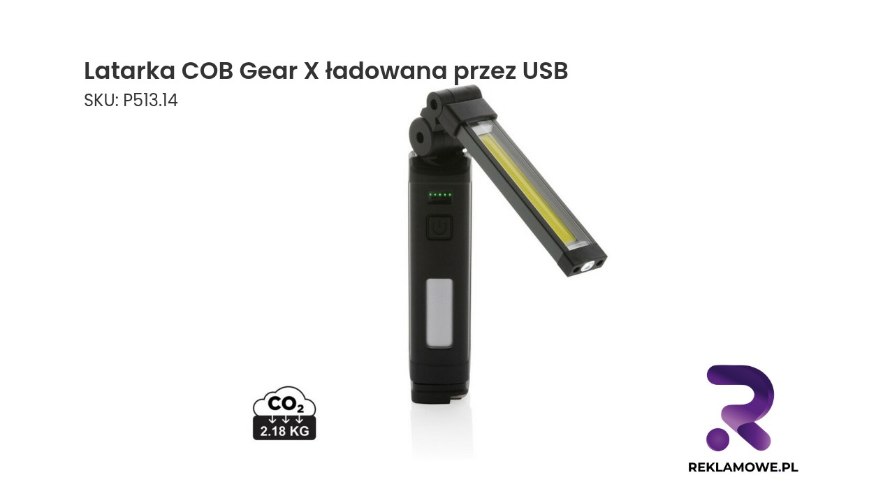 Latarka COB Gear X z systemem ładowania USB