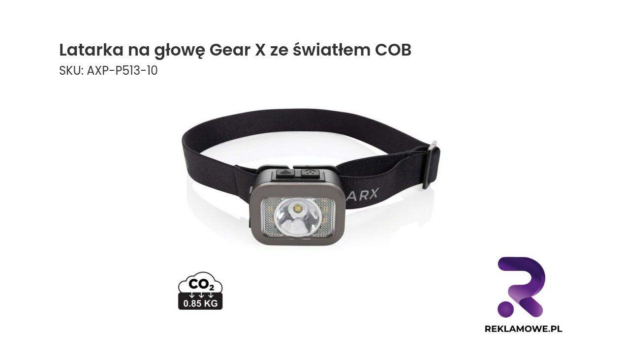 Latarka na głowę Gear X ze światłem COB – wygodna czołówka LED do pracy, biegania i turystyki
