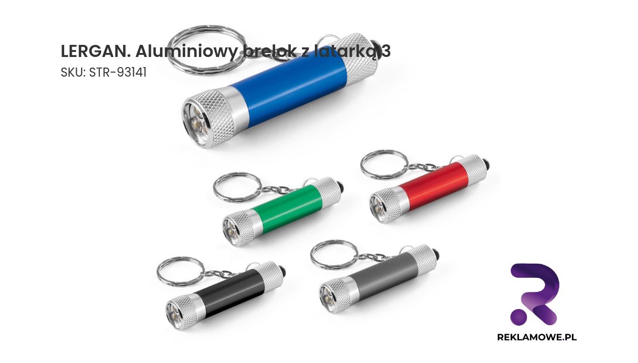 LERGAN aluminiowy brelok z latarką 3 – lekki brelok z latarką LED