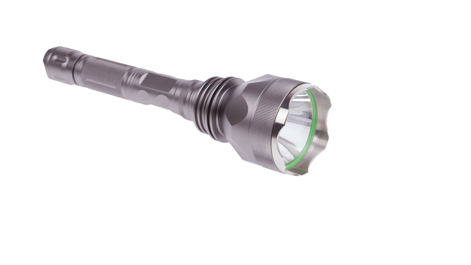 Latarka reklamowa na stole z planami projektowymi